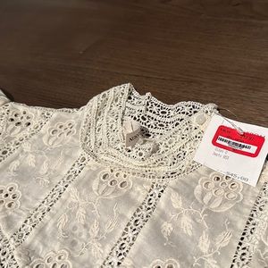 Ulla Johnson Cream Lace Blouse